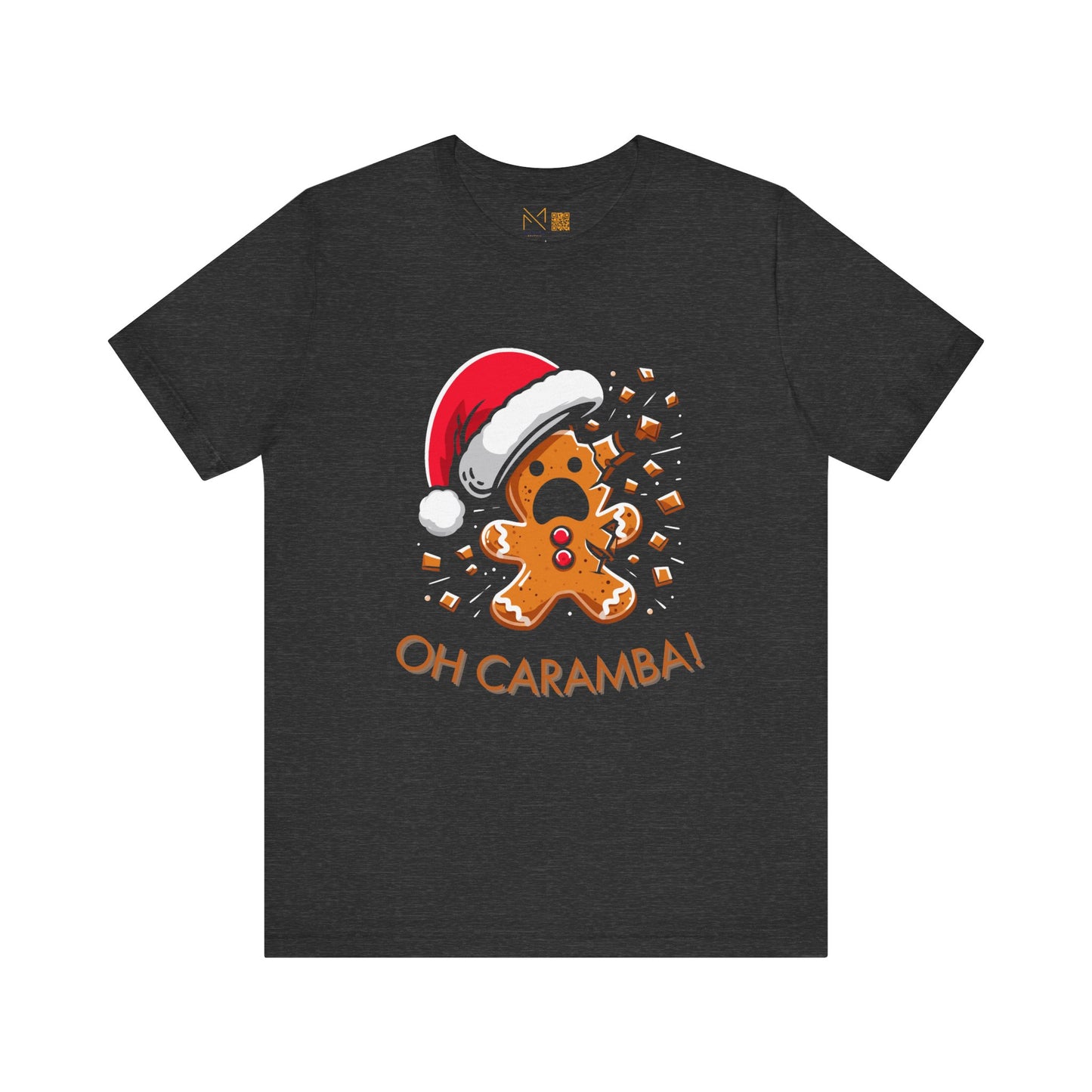 Funny Christmas Gingerbread Cookie Tee - Oh Caramba - Unisex Jersey Short Sleeve Shirt