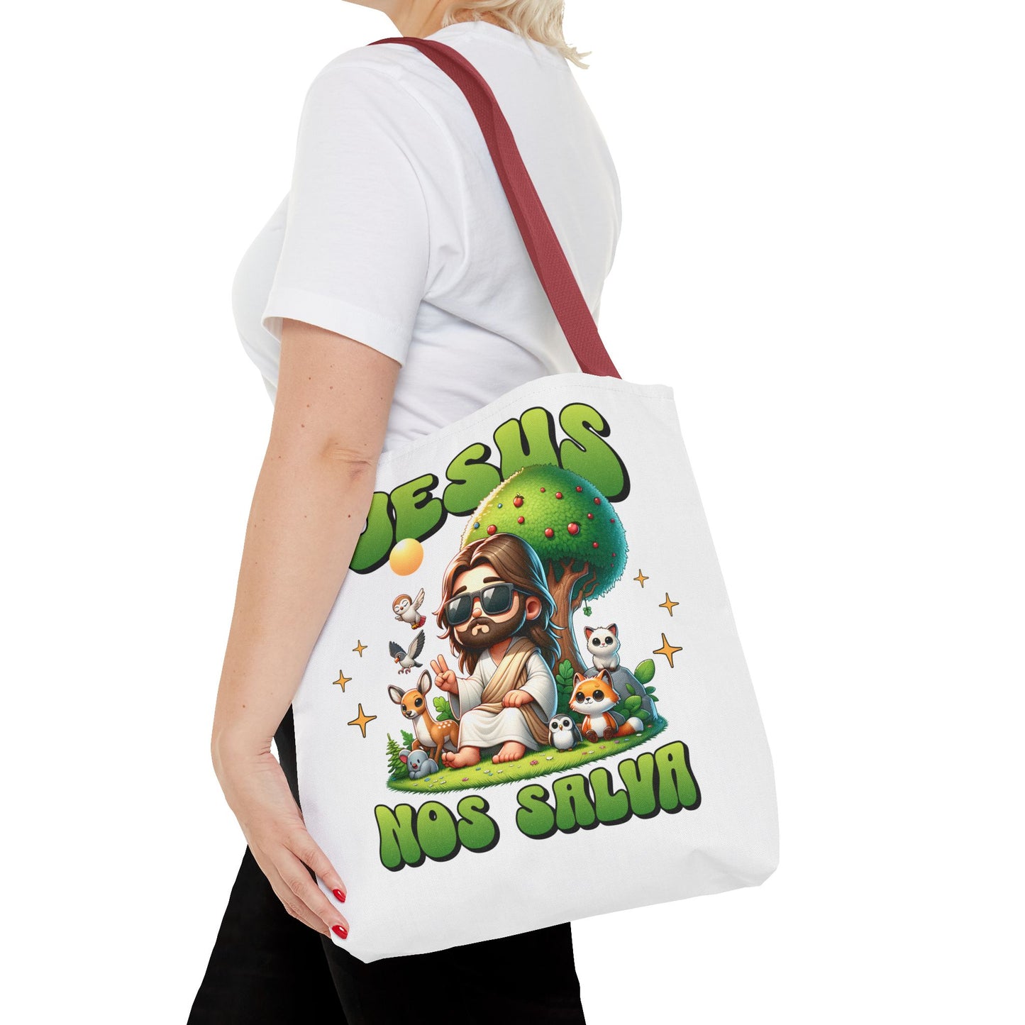 White Tote Bag - Family Bundle -  "Jesus nos Salva"