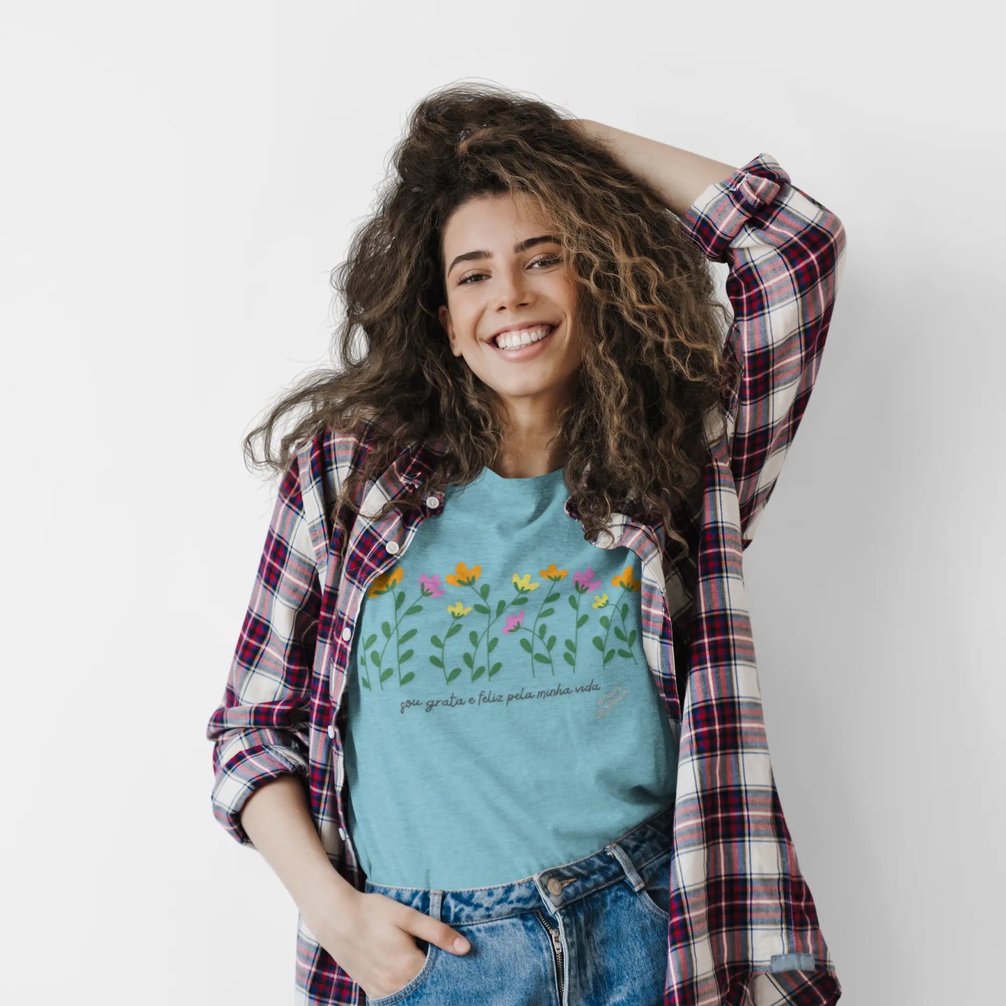 Sou Grata Pela Vida Tee Casual Printify