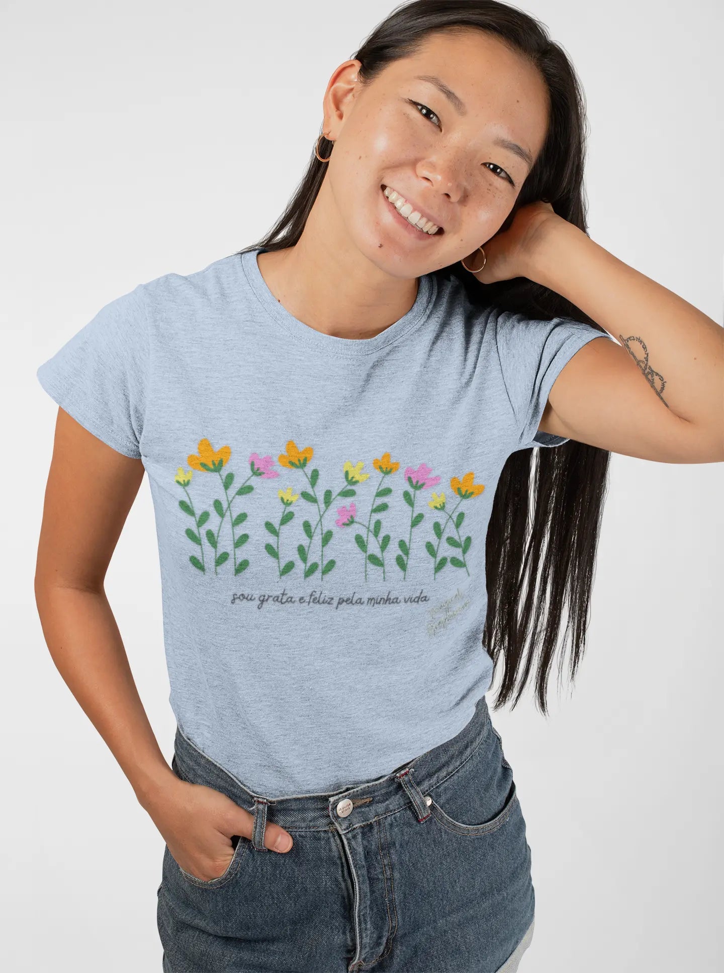 Sou Grata Pela Vida - Tee Printify