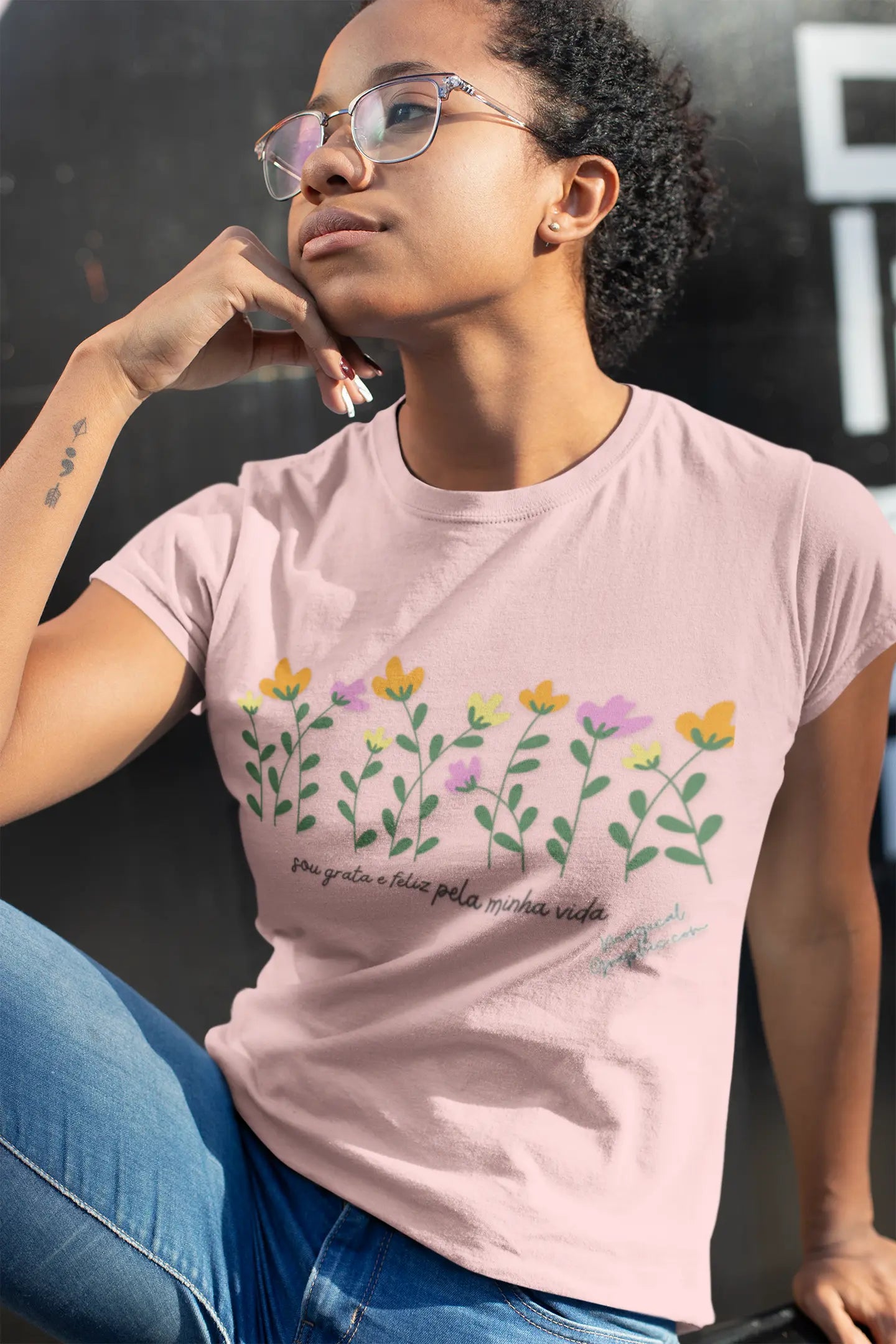 Sou Grata Pela Vida - Tee Printify