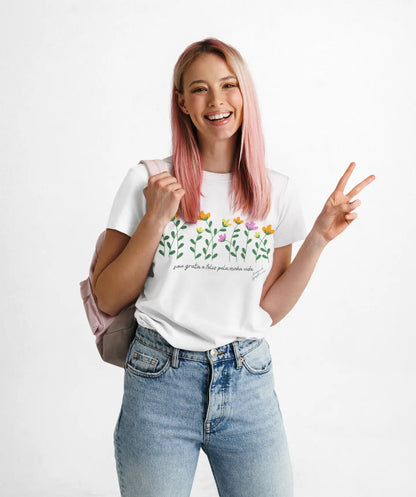 Sou Grata Pela Vida Tee Casual Printify