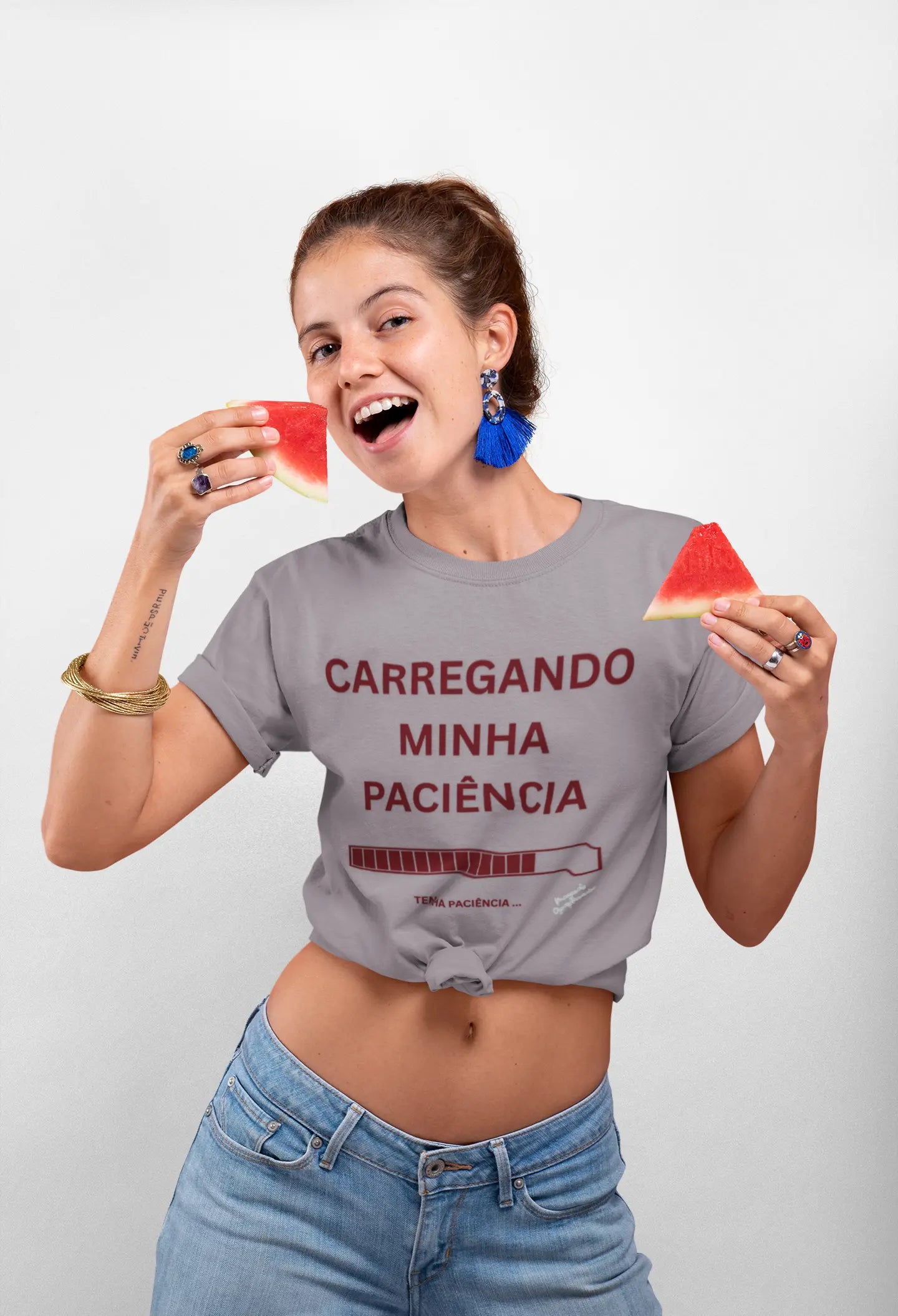 Carregando Minha Paciencia - Unisex Tee Casual Printify