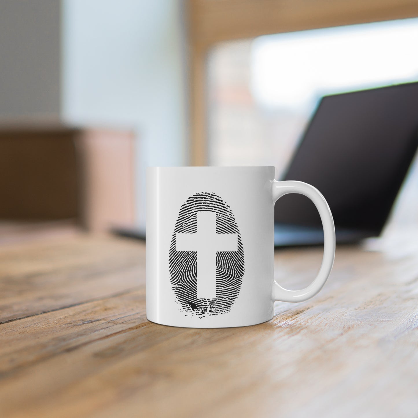 Christian Identity Mug with Cross - 11oz Ceramic Mug