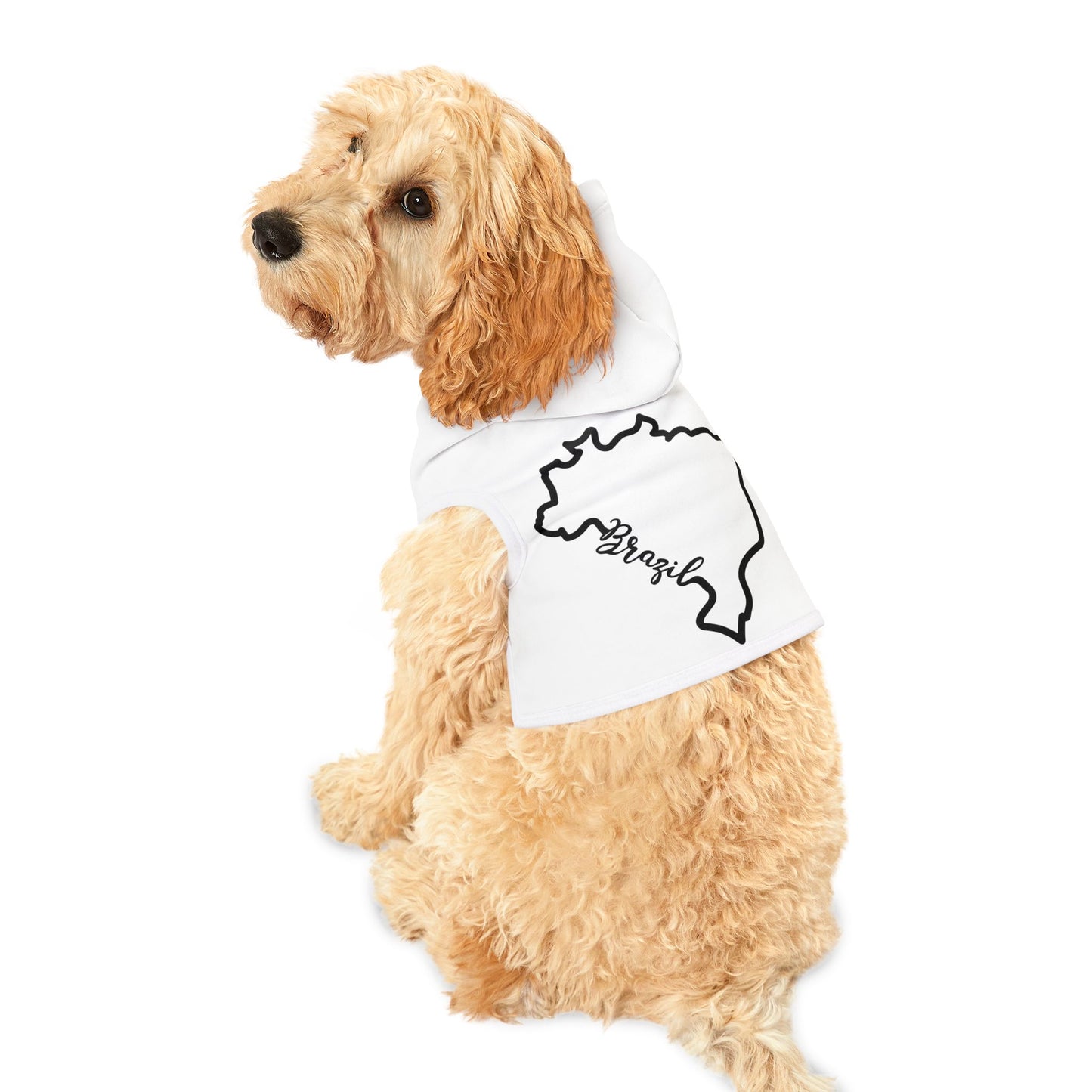 White Dog and Cat Pet Hoodie - Silhueta Brasil