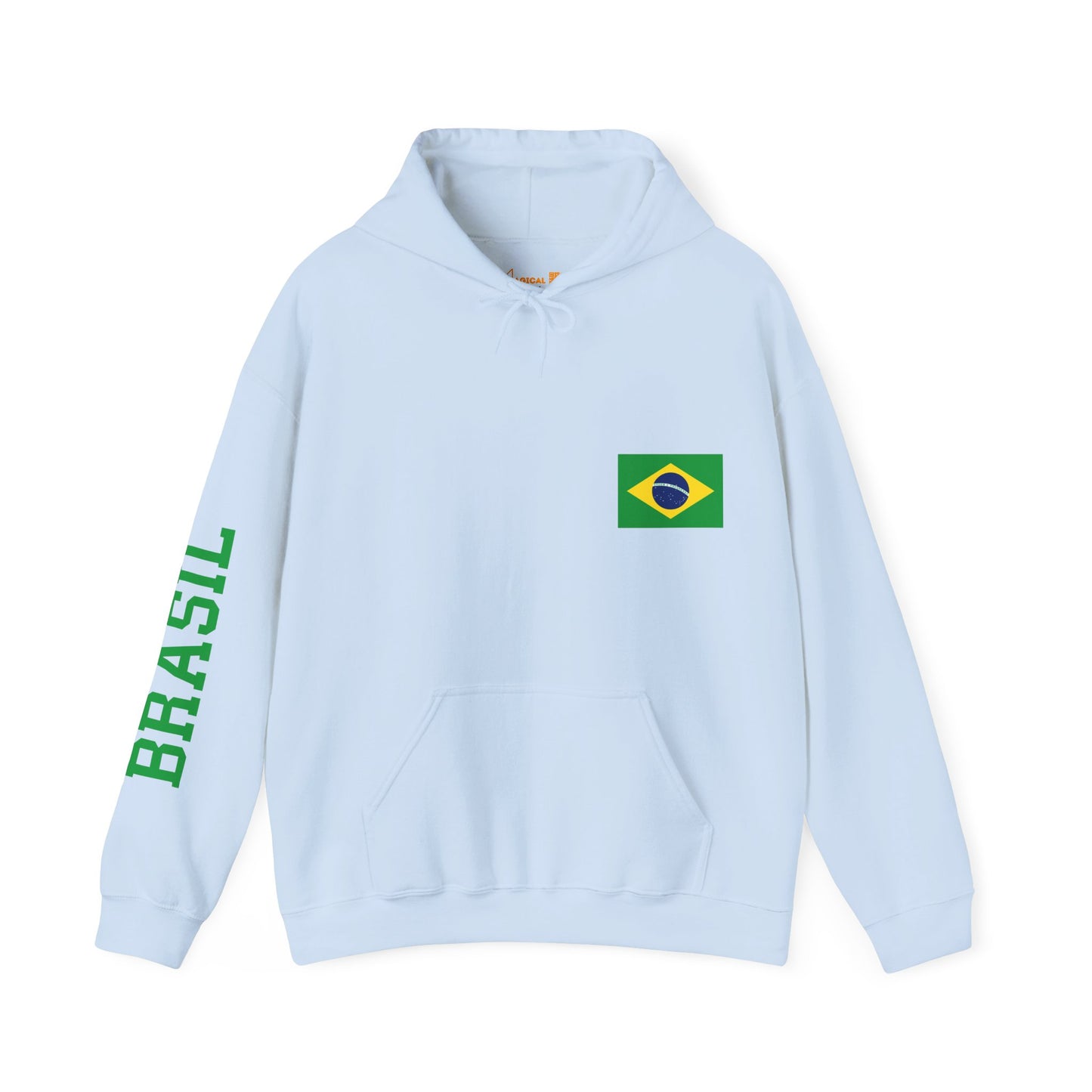 Unisex Heavy Blend™ Hooded Sweatshirt - Brazilian Flag & Map Design