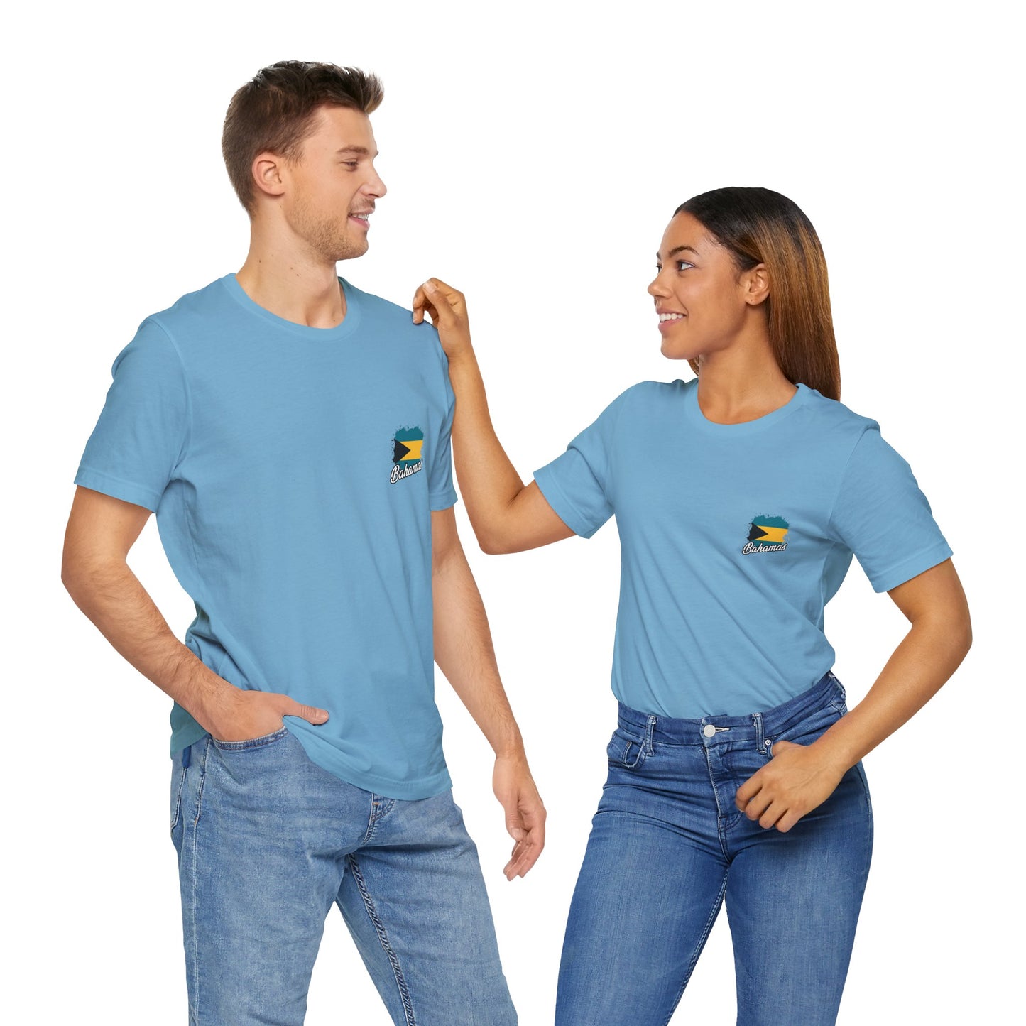 Bahamas Flag Modern Design - Unisex Tee