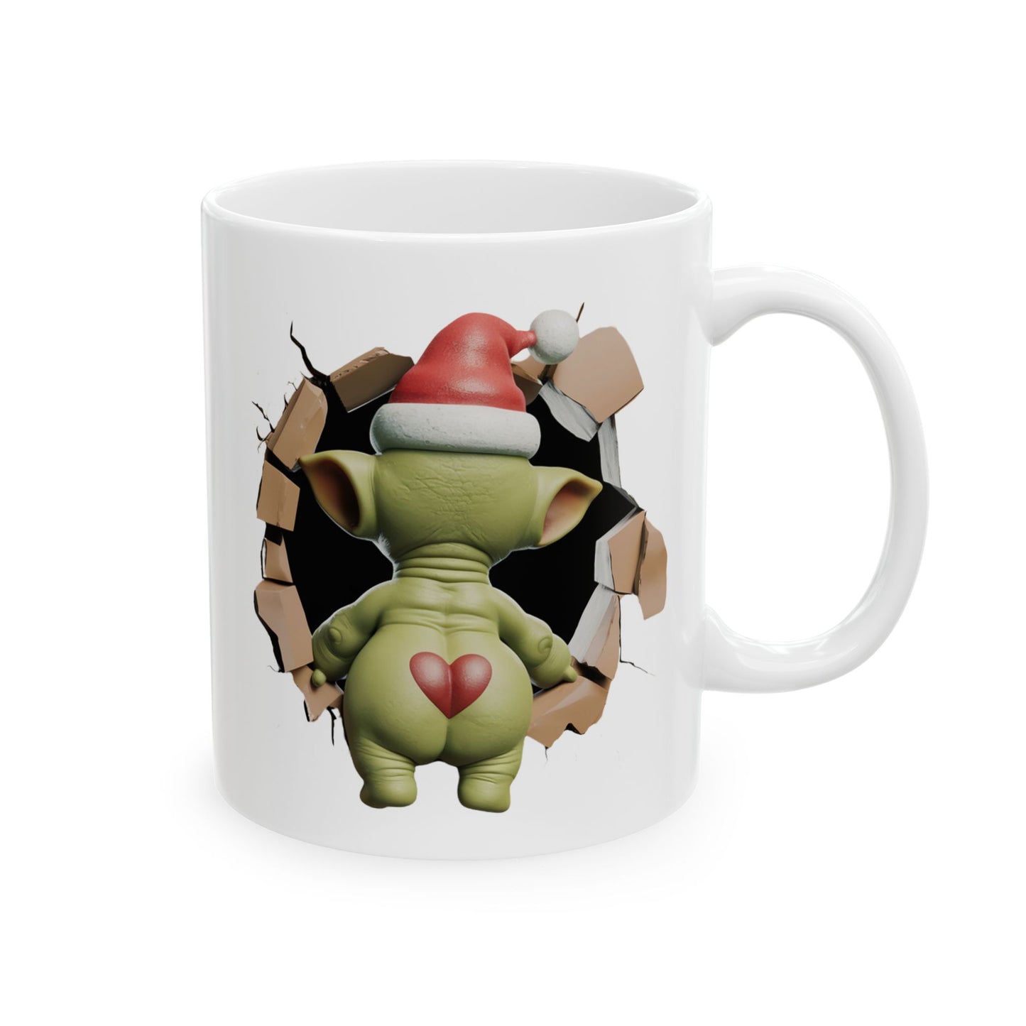 3D Breakthrough Christmas Design Ceramic Mug - Perfect Gift for Coffee Lovers