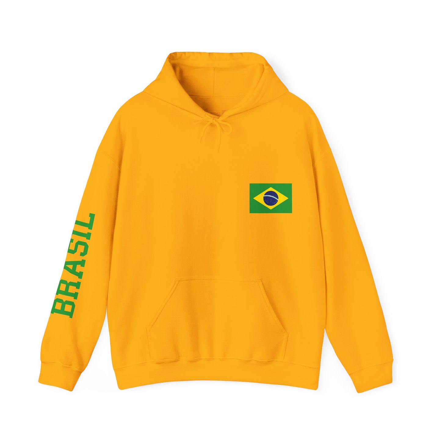 Unisex Heavy Blend™ Hooded Sweatshirt - Brazilian Flag & Map Design