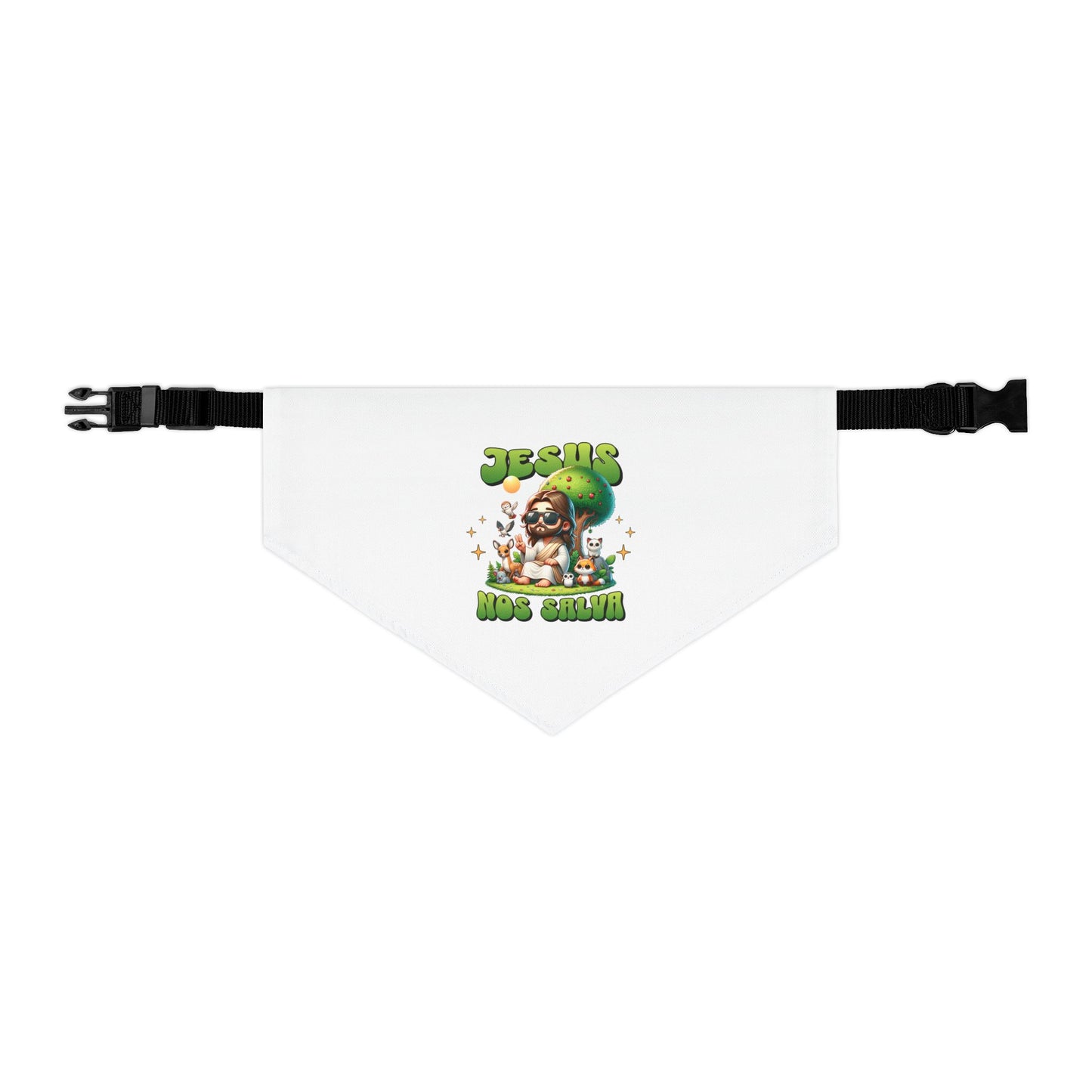 Jesus Me Salva Pet Bandana Collar - Brazilian Faith - 4 Sizes