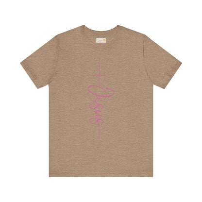 Adult Unisex T-Shirt - Pink "Jesus"