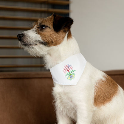 White - Pet Bandana Collar - Brazilian Roots