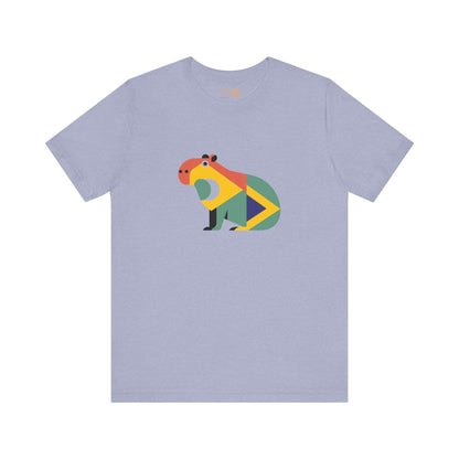 Colorful Capybara Unisex Tee - Fun Graphic Short Sleeve Shirt for Animal Lovers