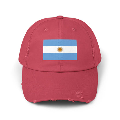 Argentina Flag Distressed Cap - Unisex Casual Hat - South America