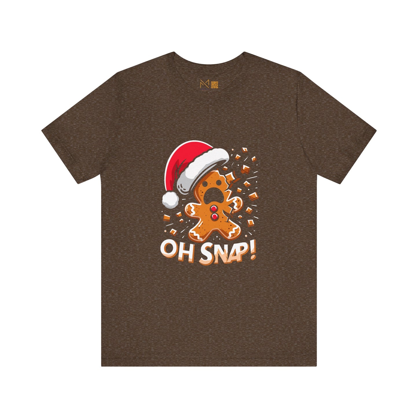 Christmas Gingerbread Man Tee - Oh Snap! Unisex Jersey Short Sleeve Shirt