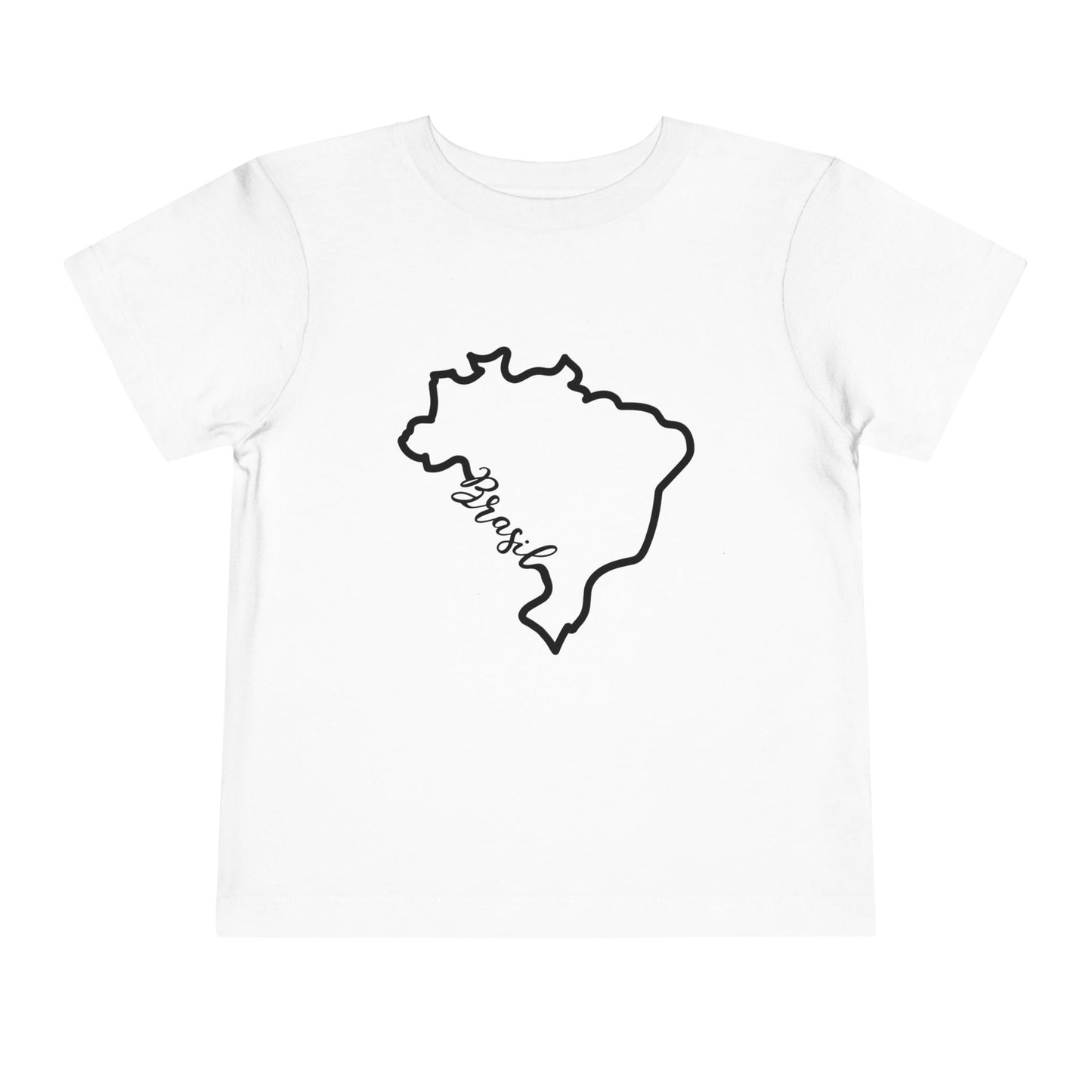 Toddler T-Shirt with Brazilian Flag Design - 2T to 5T - Silhueta Brasil