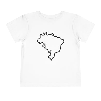 Toddler T-Shirt with Brazilian Flag Design - 2T to 5T - Silhueta Brasil