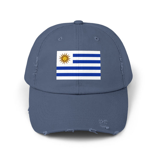 Uruguay Flag Distressed Cap - Unisex Casual Hat - South America