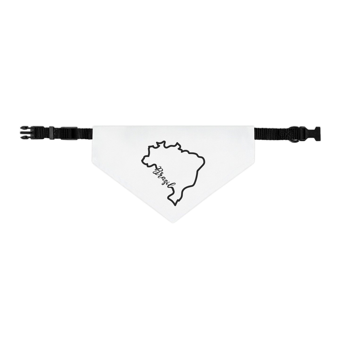 White Pet Bandana Collar - Silhueta Brasil