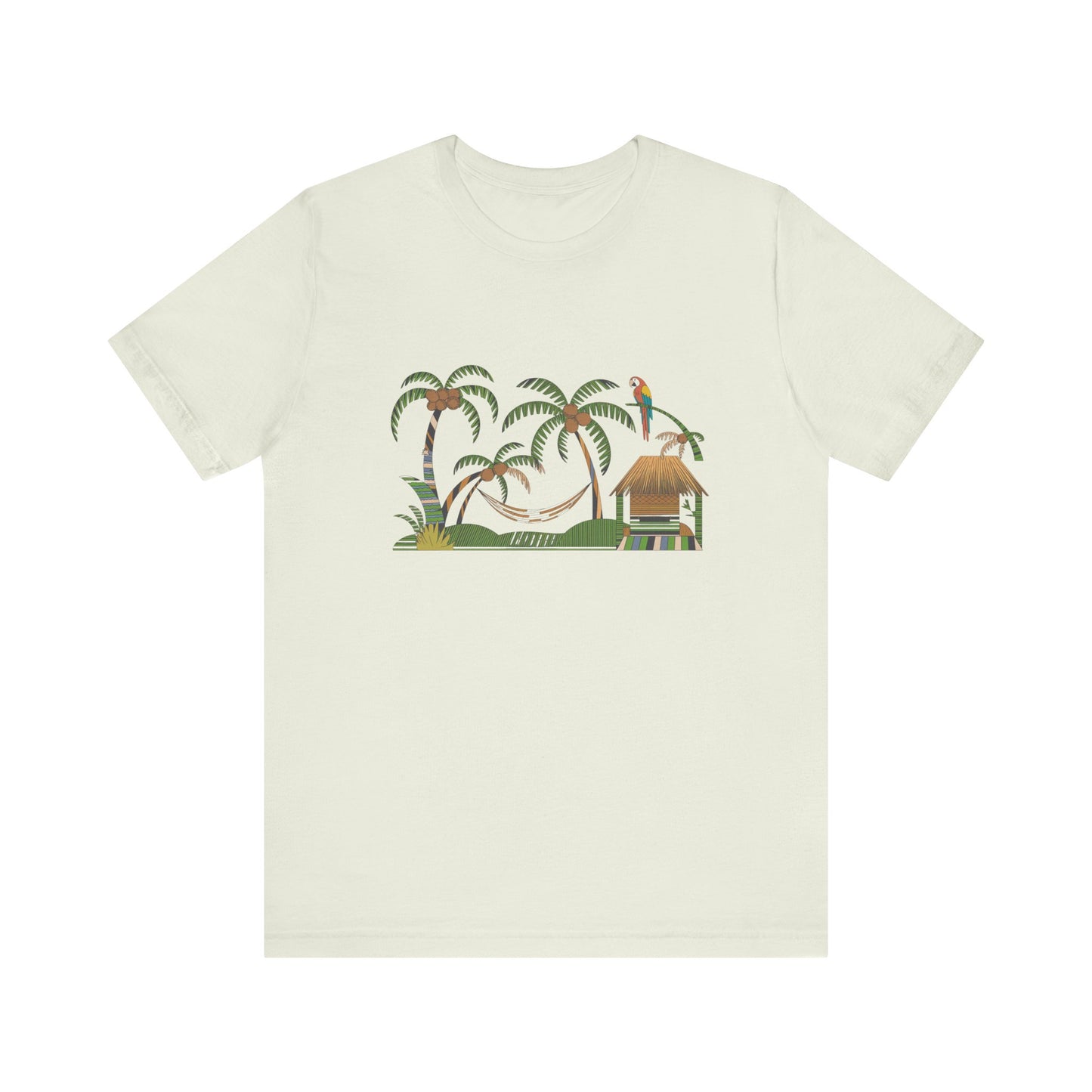 Unisex Tropical Paradise Graphic Tee - Relaxing  Vibes