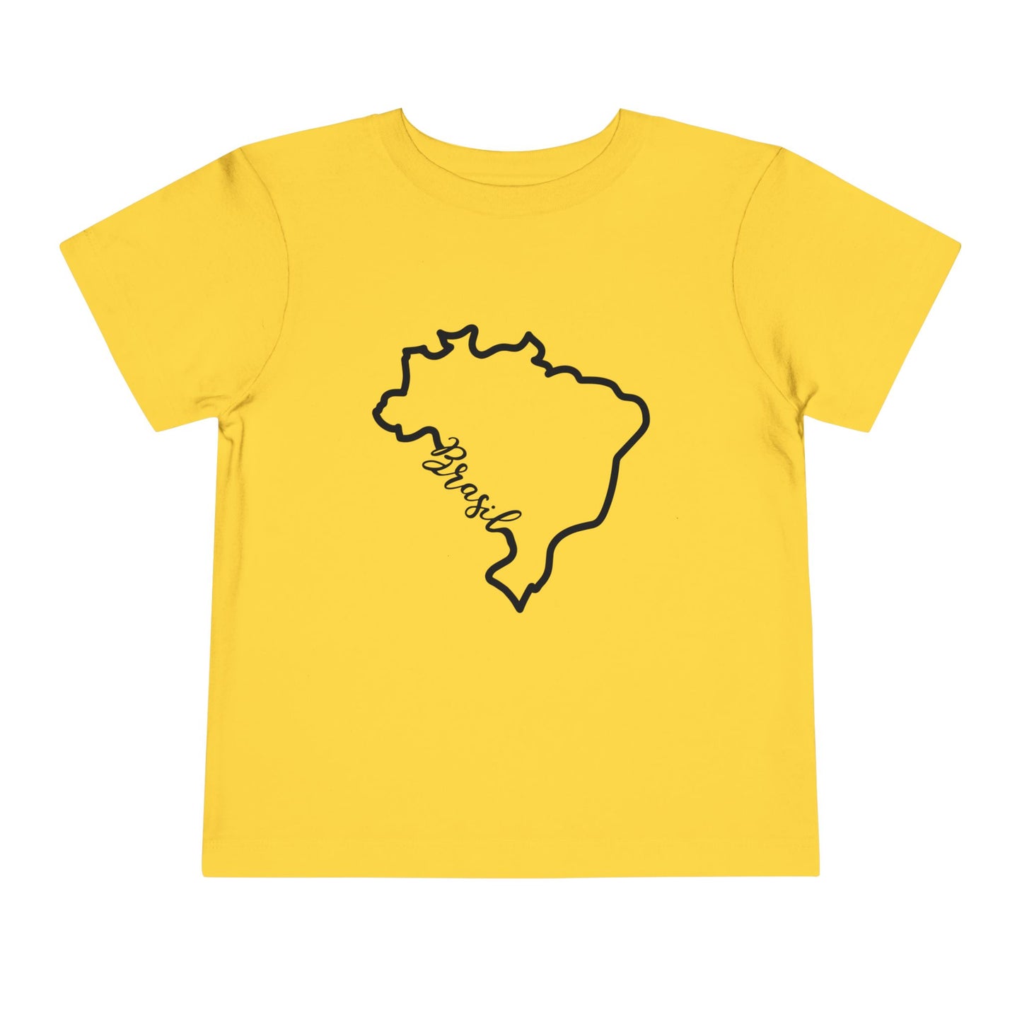 Toddler T-Shirt with Brazilian Flag Design - 2T to 5T - Silhueta Brasil