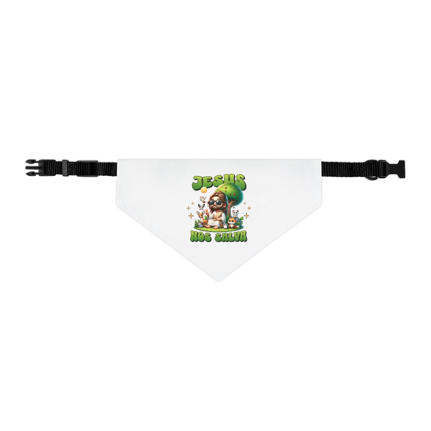 Jesus Me Salva Pet Bandana Collar - Brazilian Faith - 4 Sizes