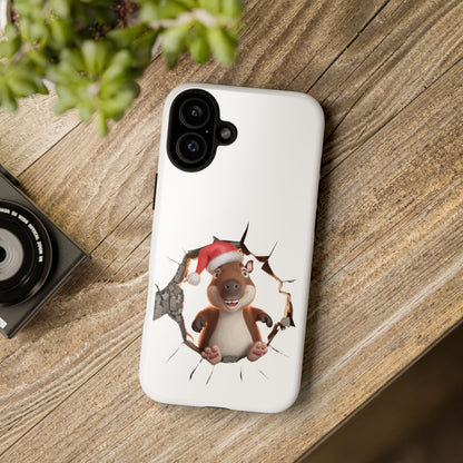 Christmas Capybara Santa Tough Phone Case