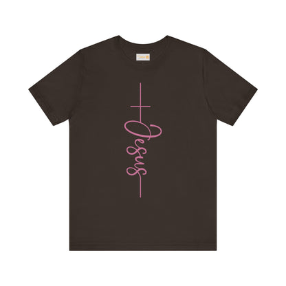 Adult Unisex T-Shirt - Pink "Jesus"