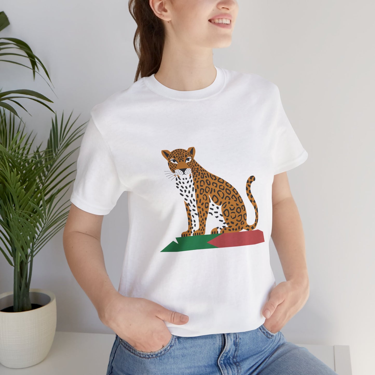 Leopard Print Unisex Jersey Tee - Wildlife Lover's Fashion