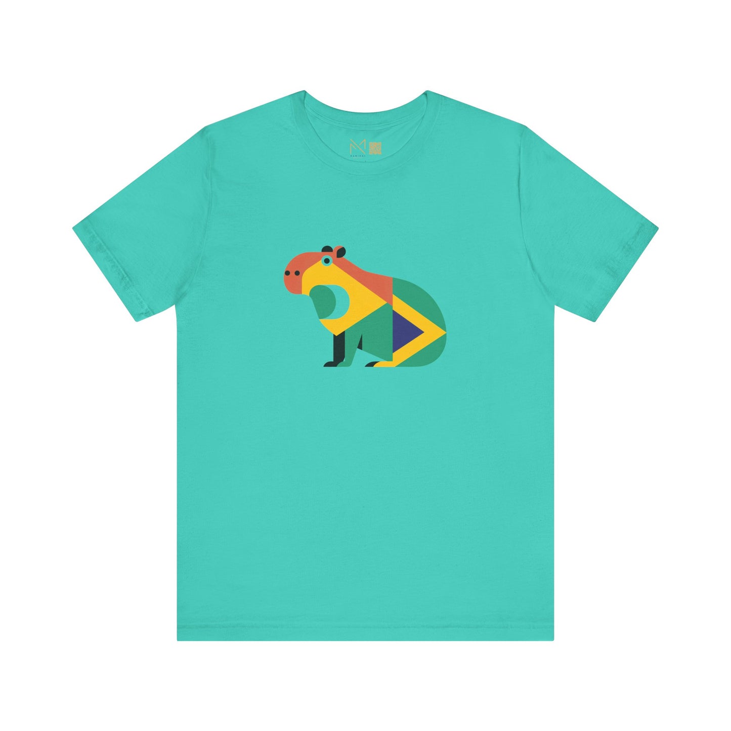 Colorful Capybara Unisex Tee - Fun Graphic Short Sleeve Shirt for Animal Lovers