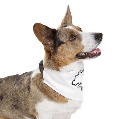 White Pet Bandana Collar - Silhueta Brasil