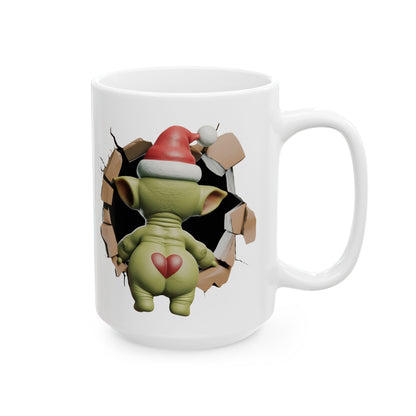 3D Breakthrough Christmas Design Ceramic Mug - Perfect Gift for Coffee Lovers