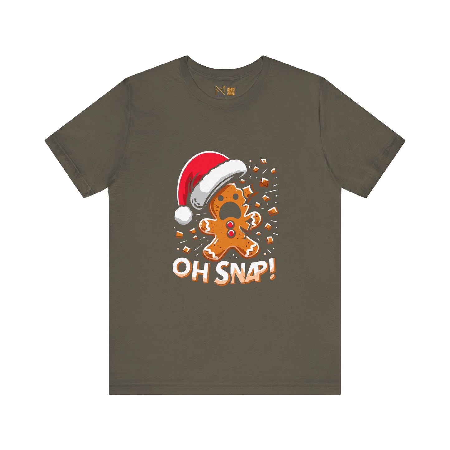 Christmas Gingerbread Man Tee - Oh Snap! Unisex Jersey Short Sleeve Shirt