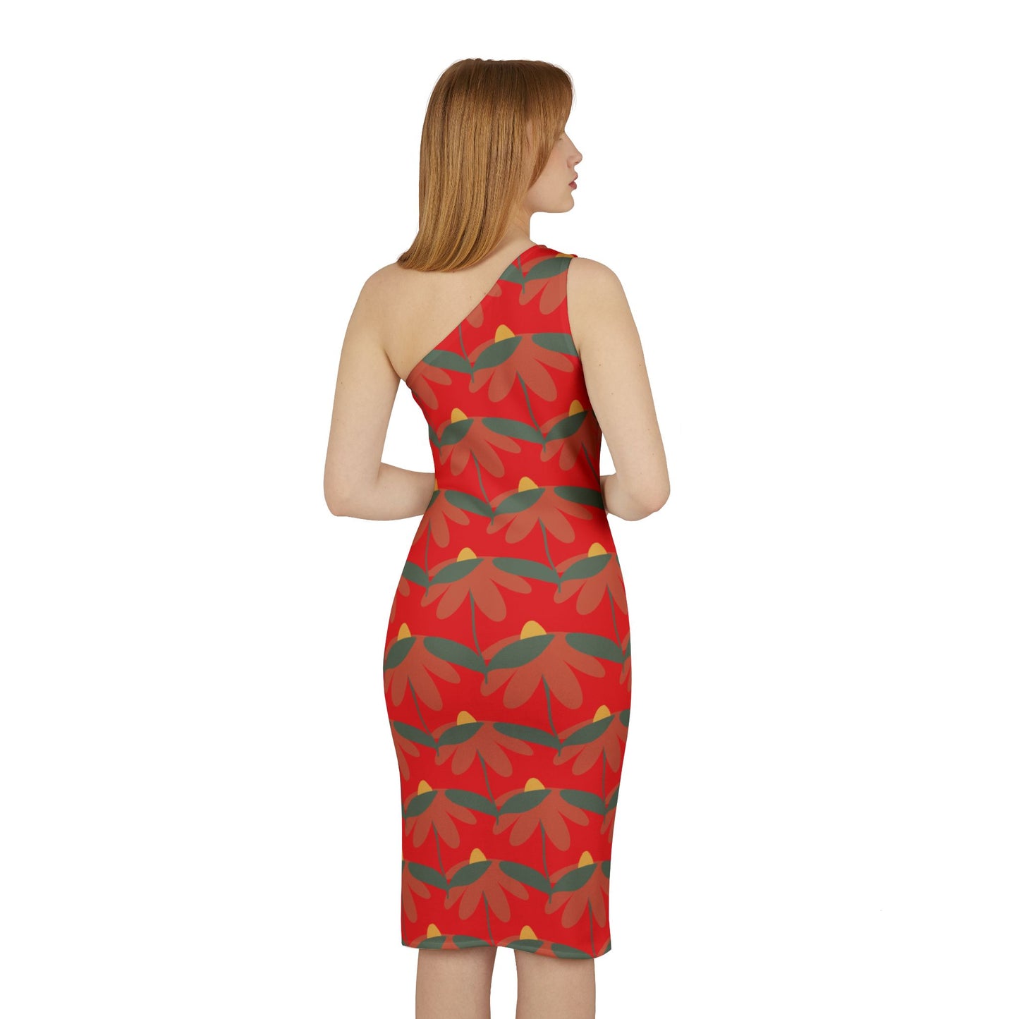 Floral Shoulder Dress - Moda floral Brasileira