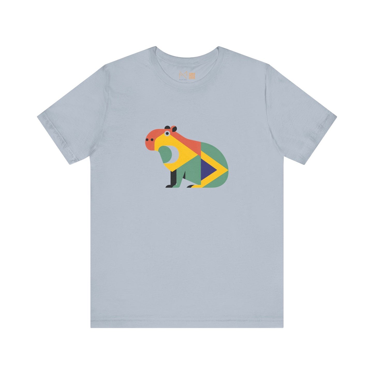 Colorful Capybara Unisex Tee - Fun Graphic Short Sleeve Shirt for Animal Lovers