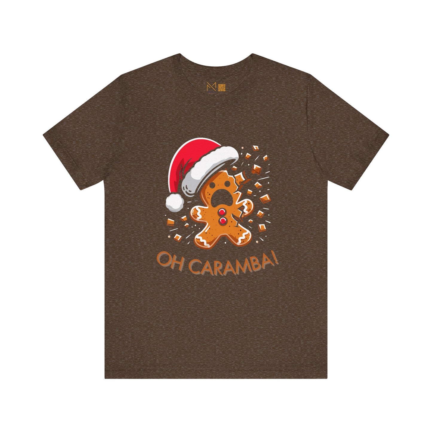 Funny Christmas Gingerbread Cookie Tee - Oh Caramba - Unisex Jersey Short Sleeve Shirt