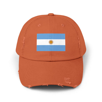 Argentina Flag Distressed Cap - Unisex Casual Hat - South America