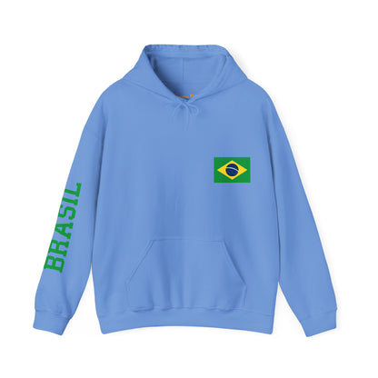 Unisex Heavy Blend™ Hooded Sweatshirt - Brazilian Flag & Map Design