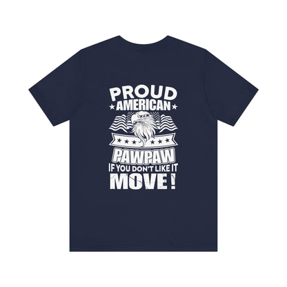 Proud American Pawpaw Unisex Jersey Tee - Patriotic Short Sleeve Shirt