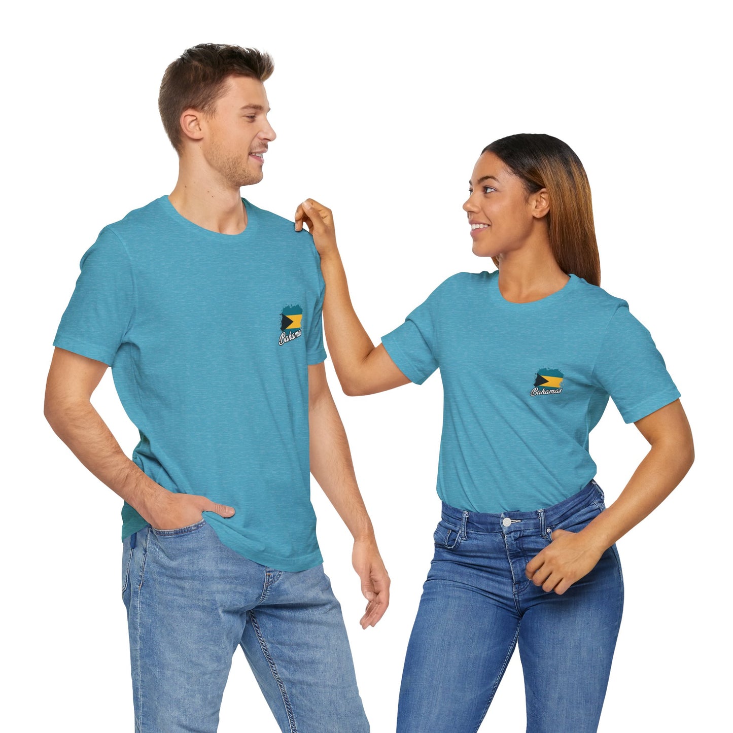 Bahamas Flag Modern Design - Unisex Tee