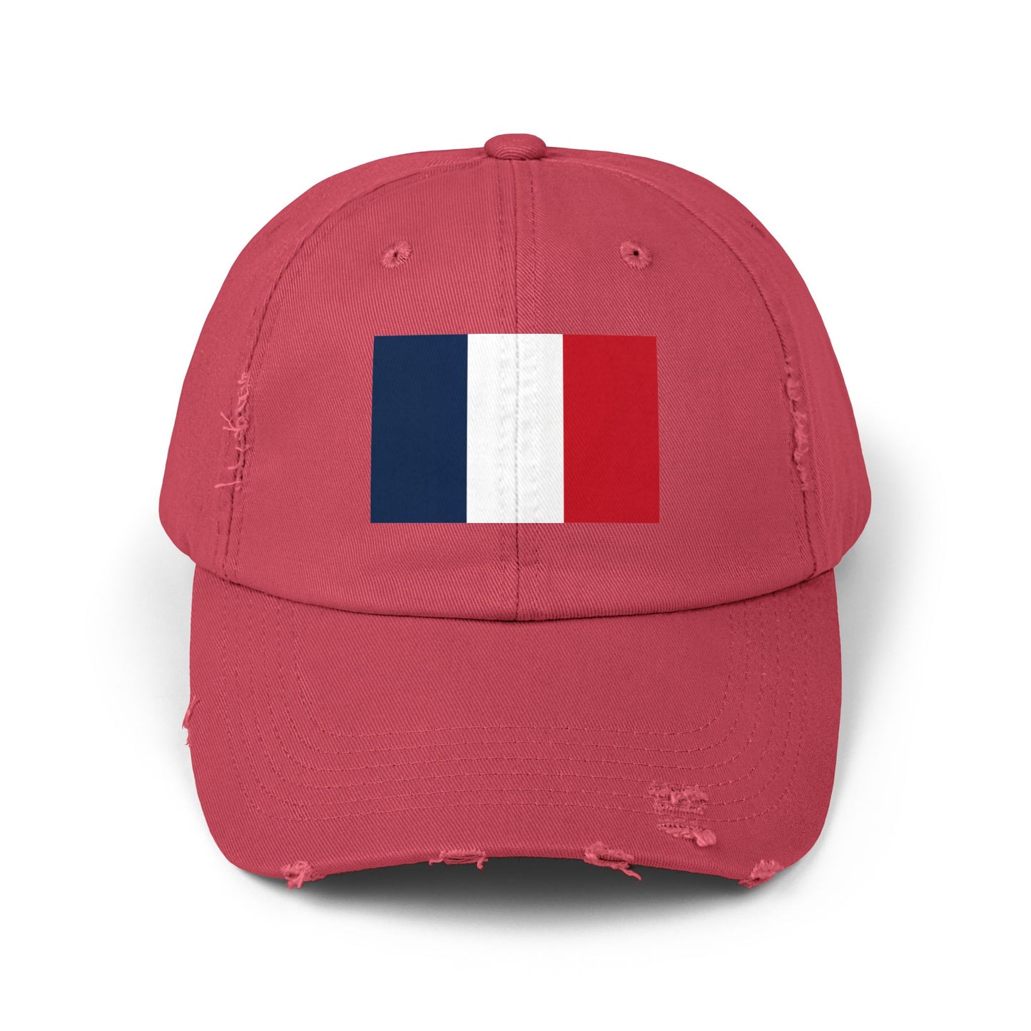 French Flag Distressed Cap - France Unisex Casual Hat - Europe