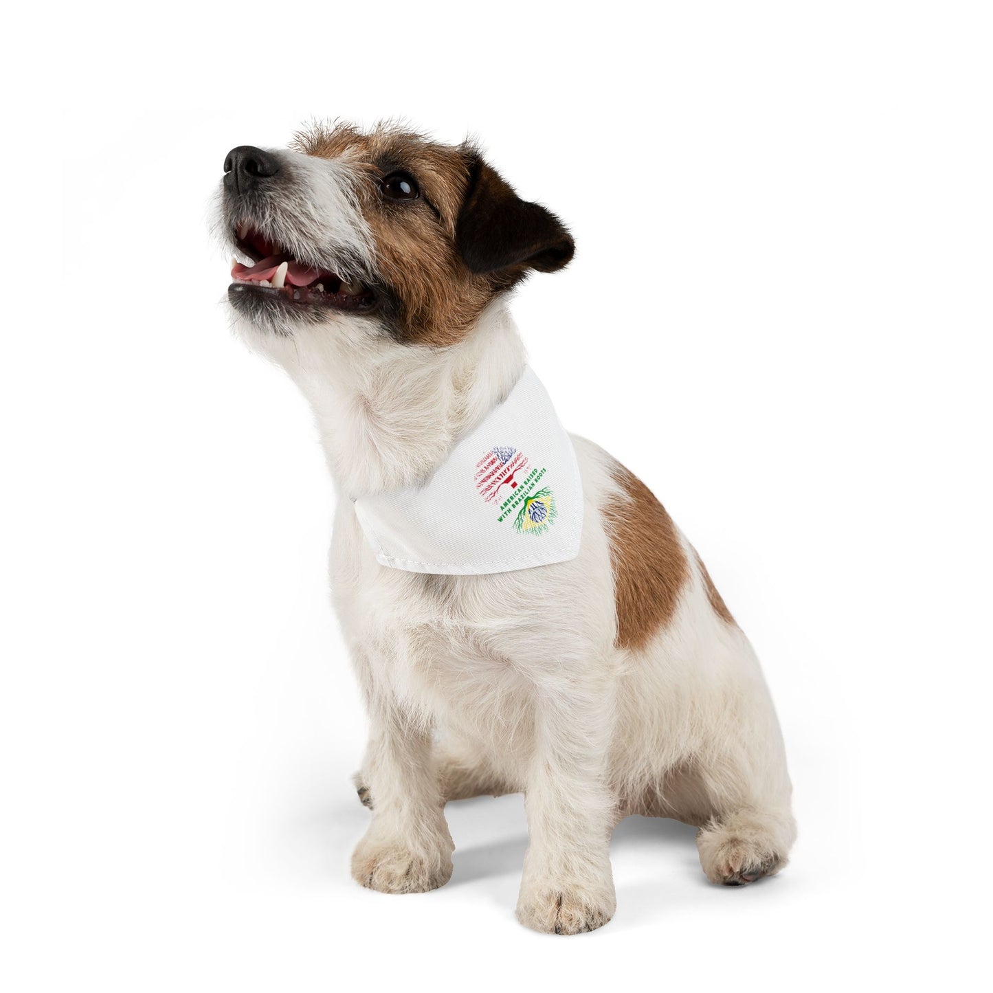 White - Pet Bandana Collar - Brazilian Roots