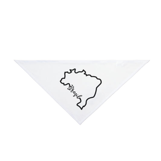 White Pet Bandana - Silhueta Brasil