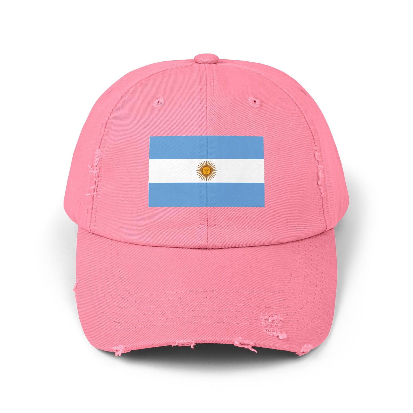 Argentina Flag Distressed Cap - Unisex Casual Hat - South America