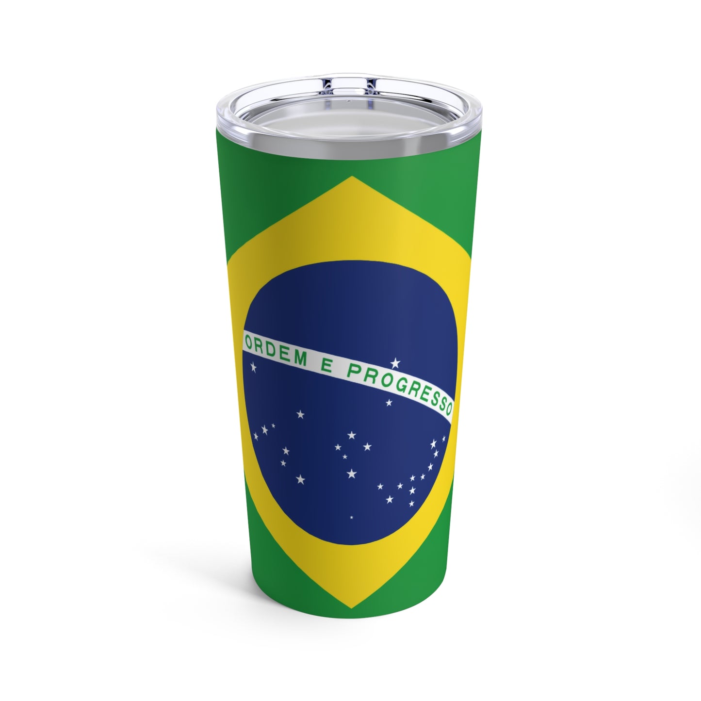 Caneca de Aço Inoxidável - Stainless Steel Tumbler - 20oz - Bandeira Brasileira