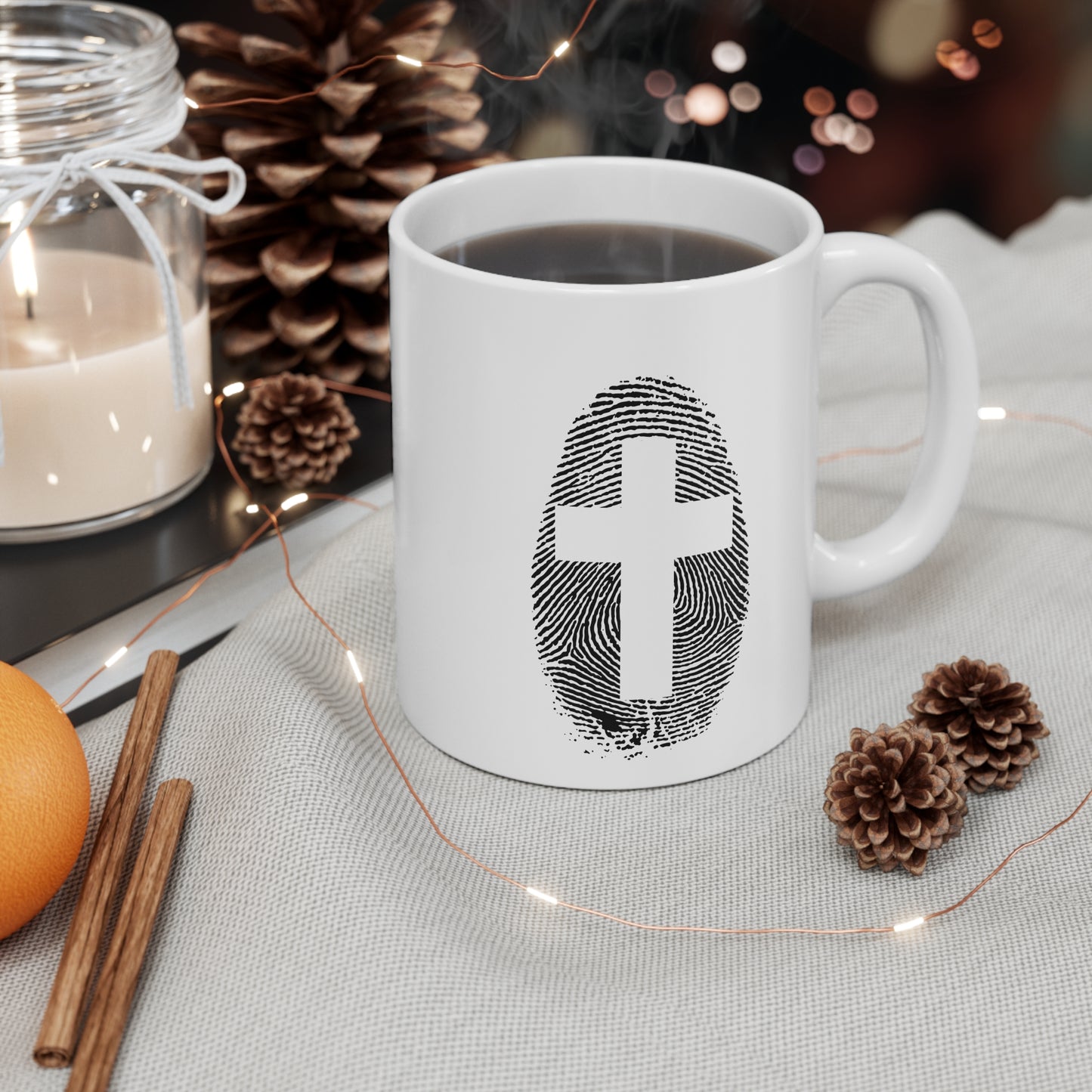 Christian Identity Mug with Cross - 11oz Ceramic Mug