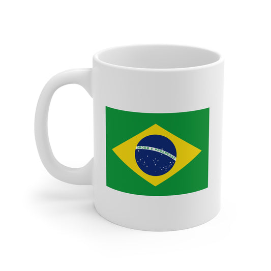 11oz Ceramic Mug – Brazilian Flag – Brasil Collection