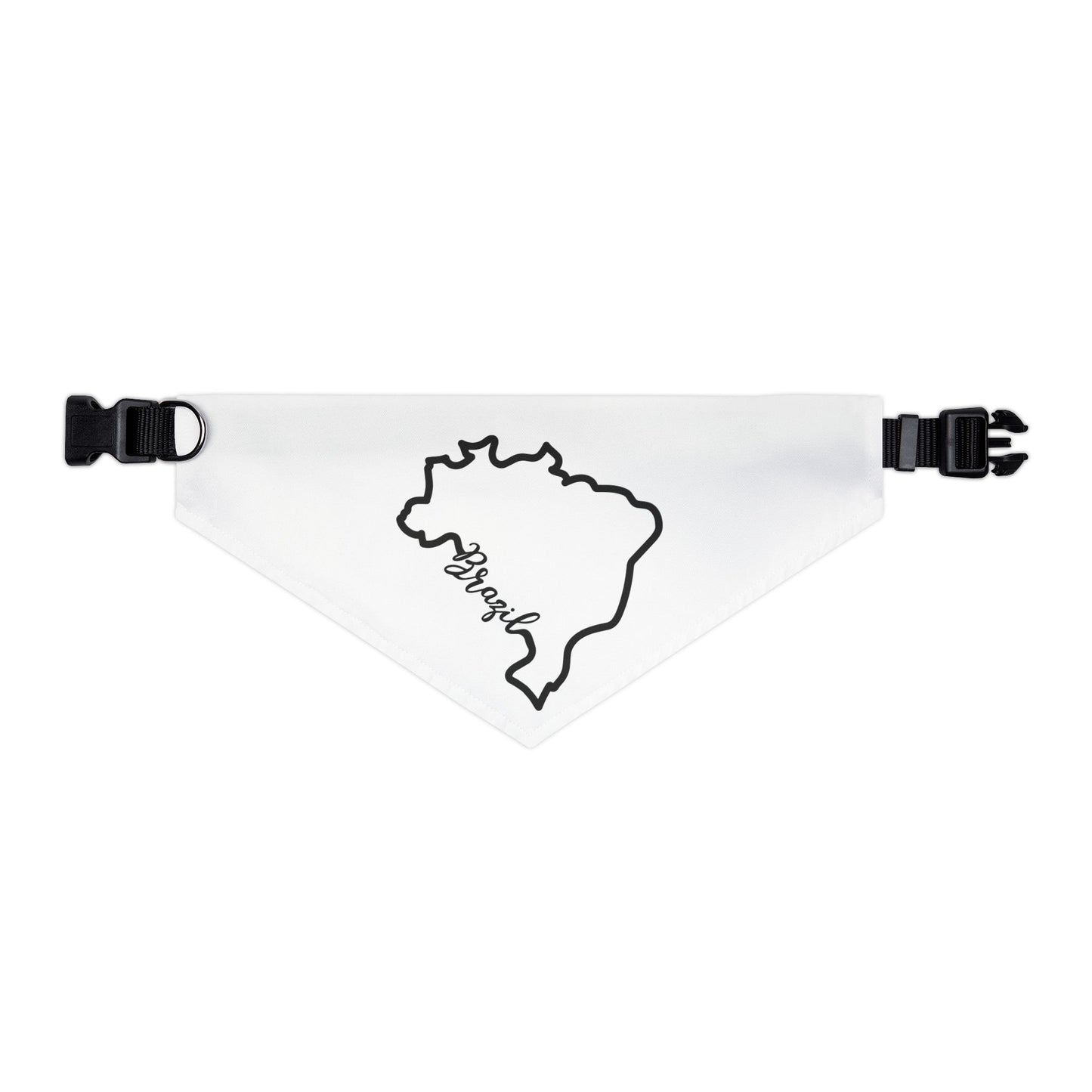 White Pet Bandana Collar - Silhueta Brasil