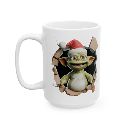 3D Breakthrough Christmas Design Ceramic Mug - Perfect Gift for Coffee Lovers