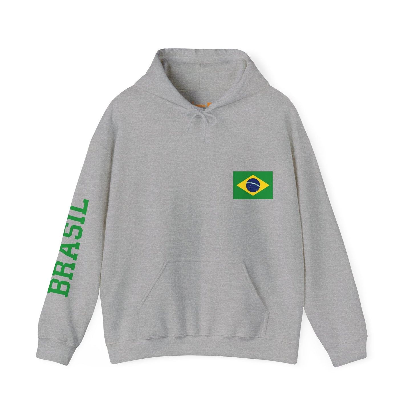 Unisex Heavy Blend™ Hooded Sweatshirt - Brazilian Flag & Map Design